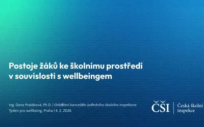 Postoje žáků ke školnímu prostředí v souvislosti s wellbeingem / Dana Pražáková
